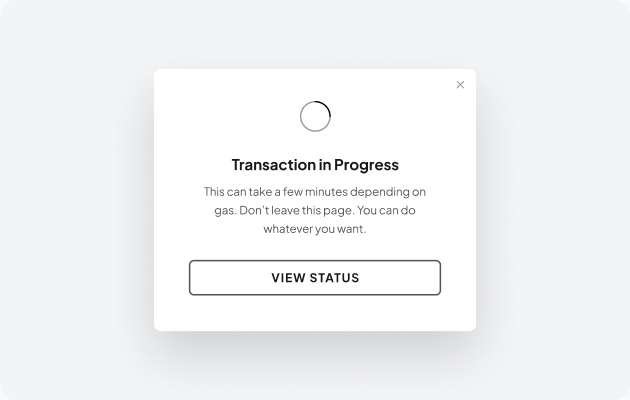 Transaction progress Components
