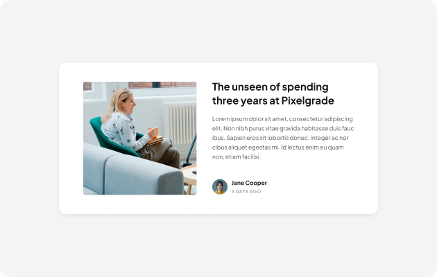 Blog Featured components