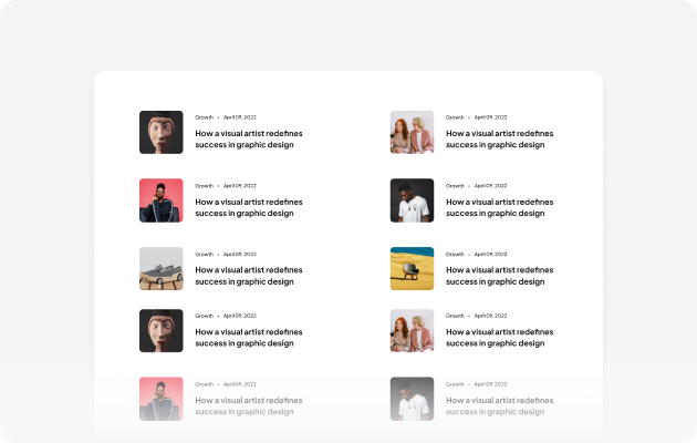 Blog List components
