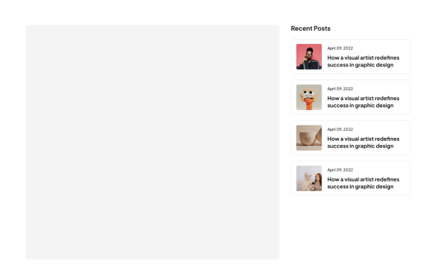 Blog sidebar components