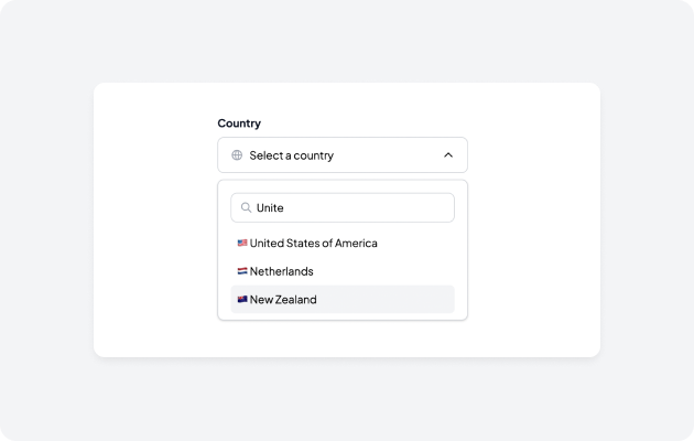 Dropdown components
