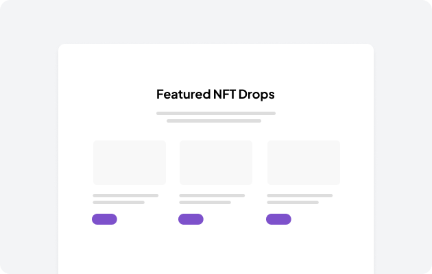 Featured Drops components