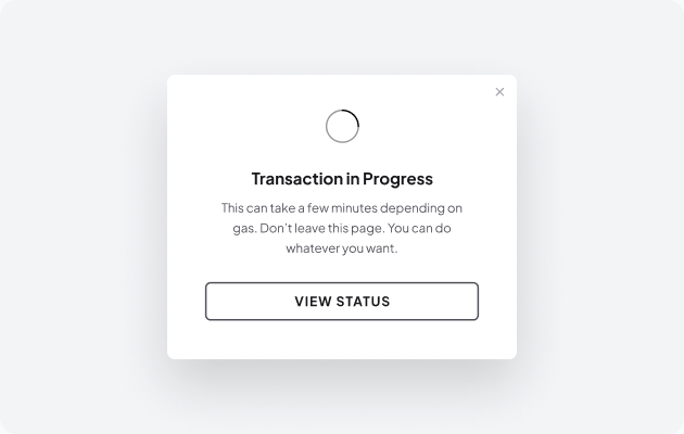 Transaction progress components